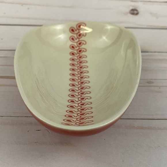 IKEA of Sweden Burnt Orange Candy Nut Dish Bowl Oval Egg Shaped - Picture 5 of 7